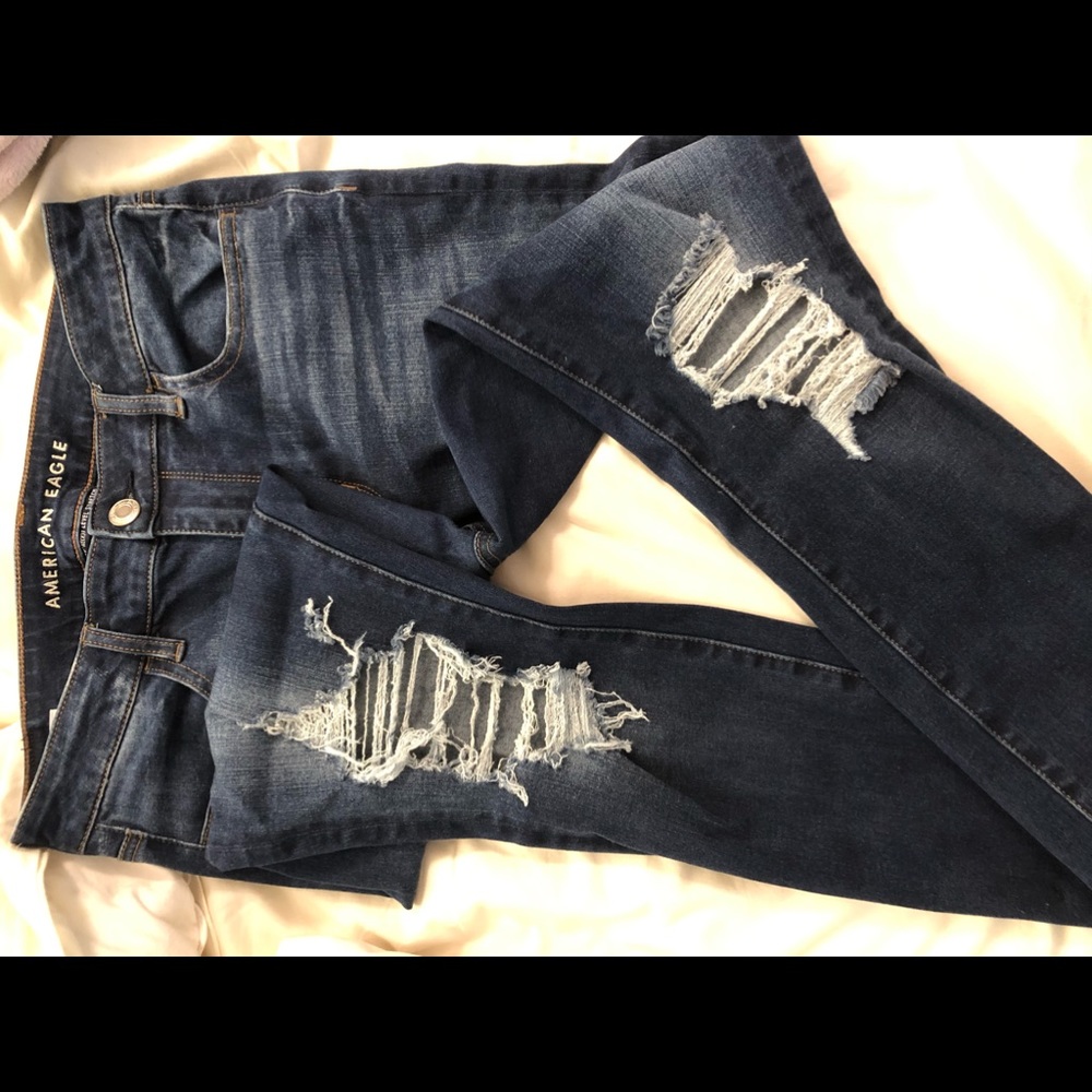 American Eagle Ripped Washed Out Jeans